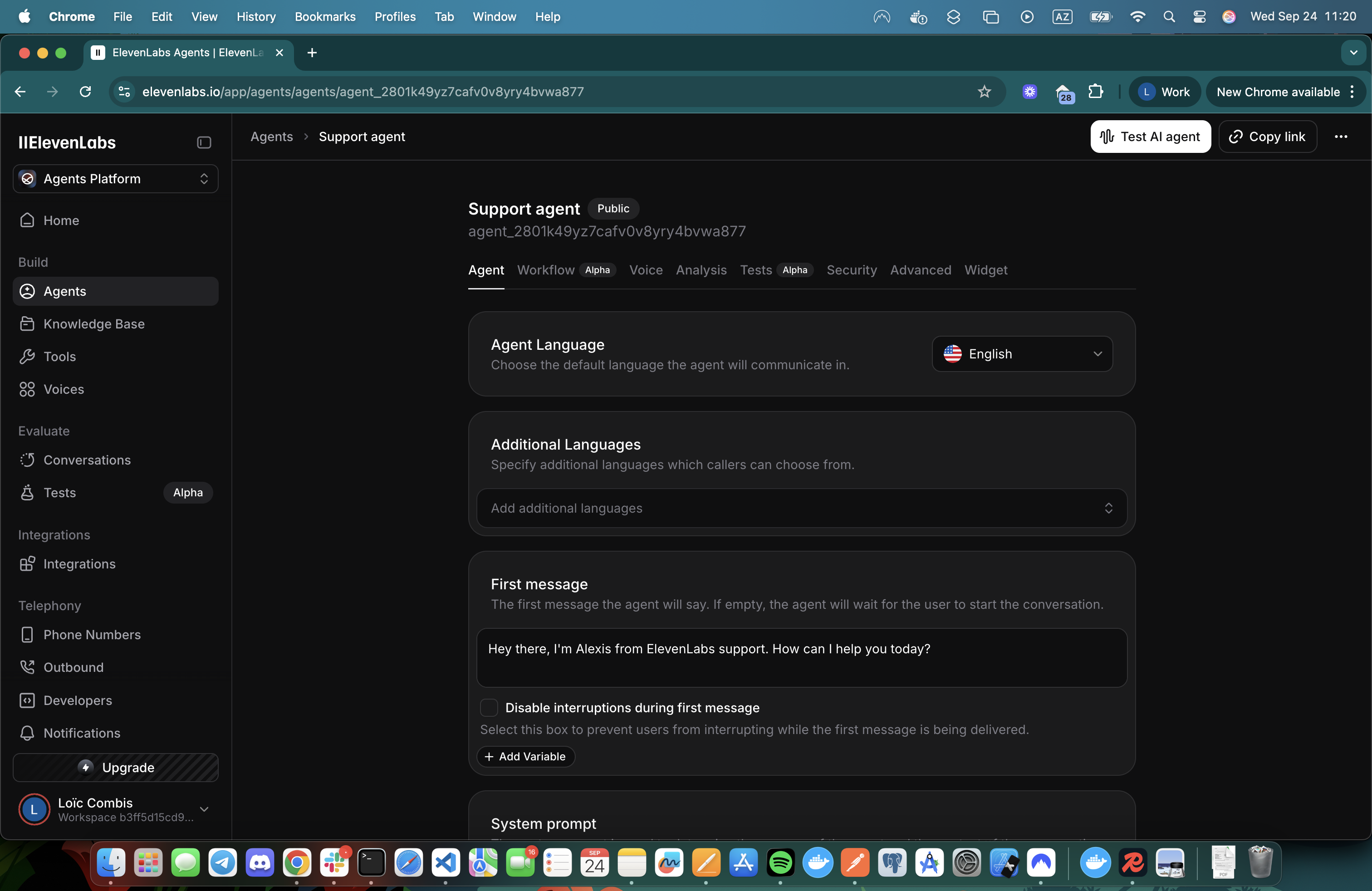 Elevenlabs Agent