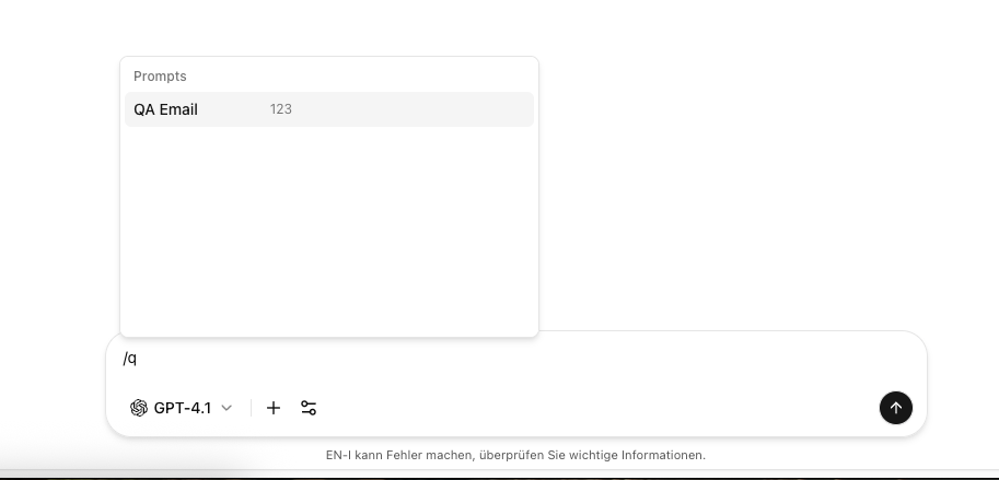 BusinessGPT Slashbefehle