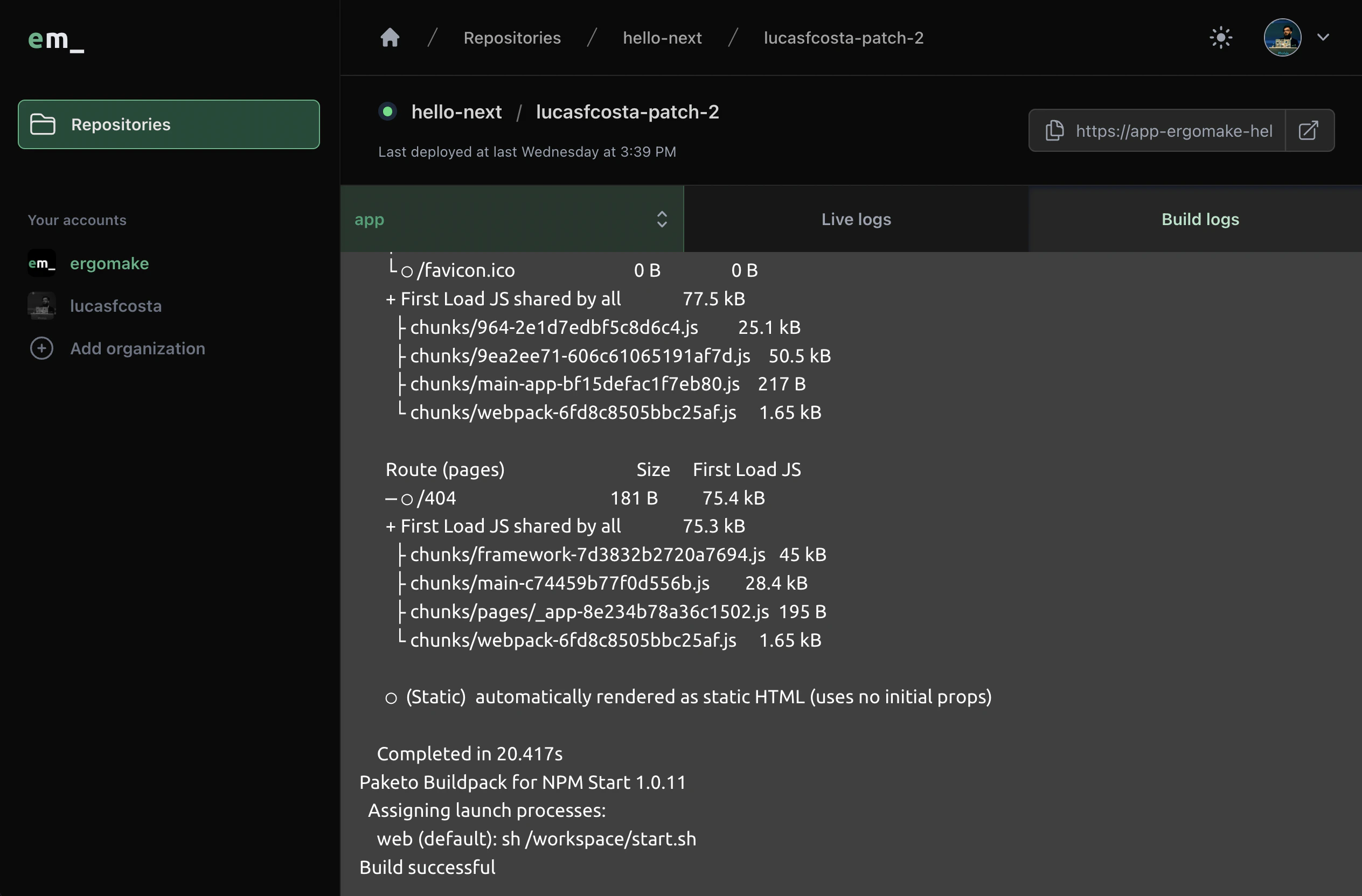 Logs dark
