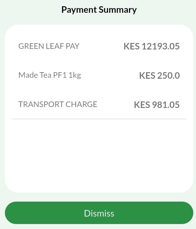 Payment Breakdown Details