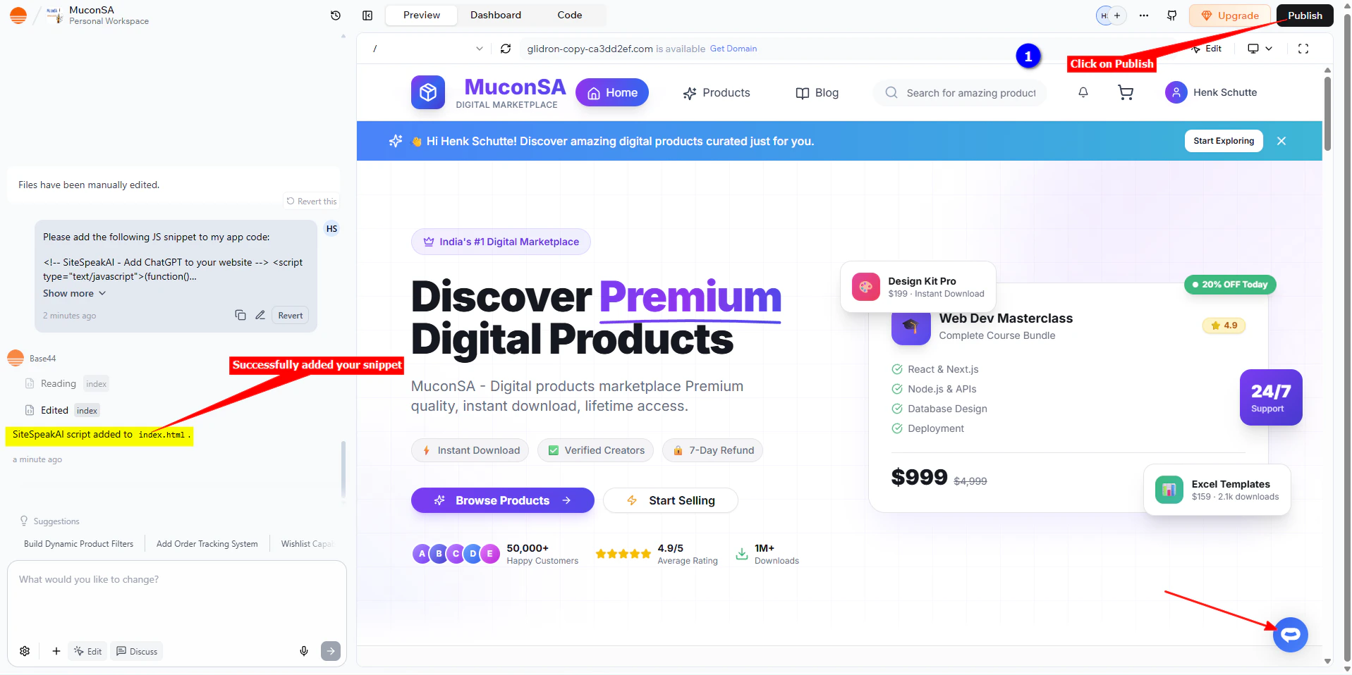 3-Successfully-added-snippet