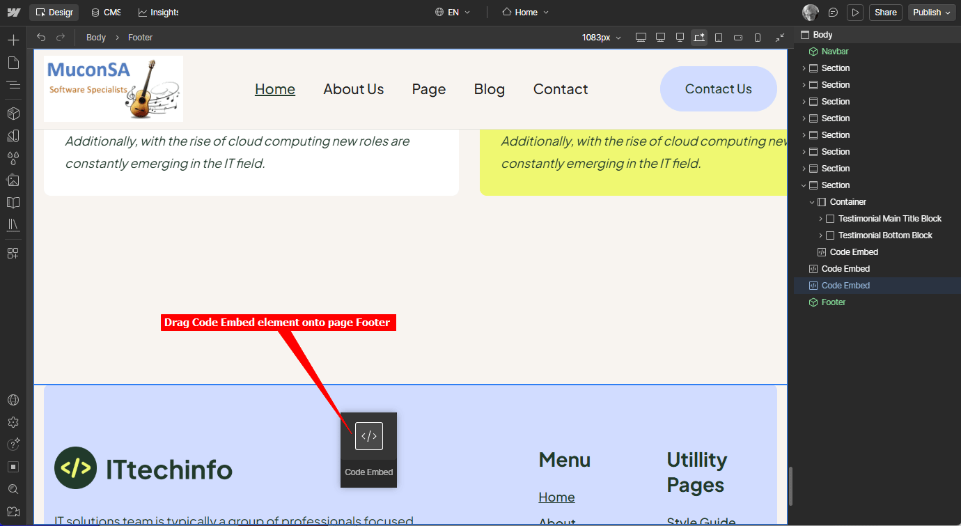 10-Webflow-Drag-Code-Embed-element