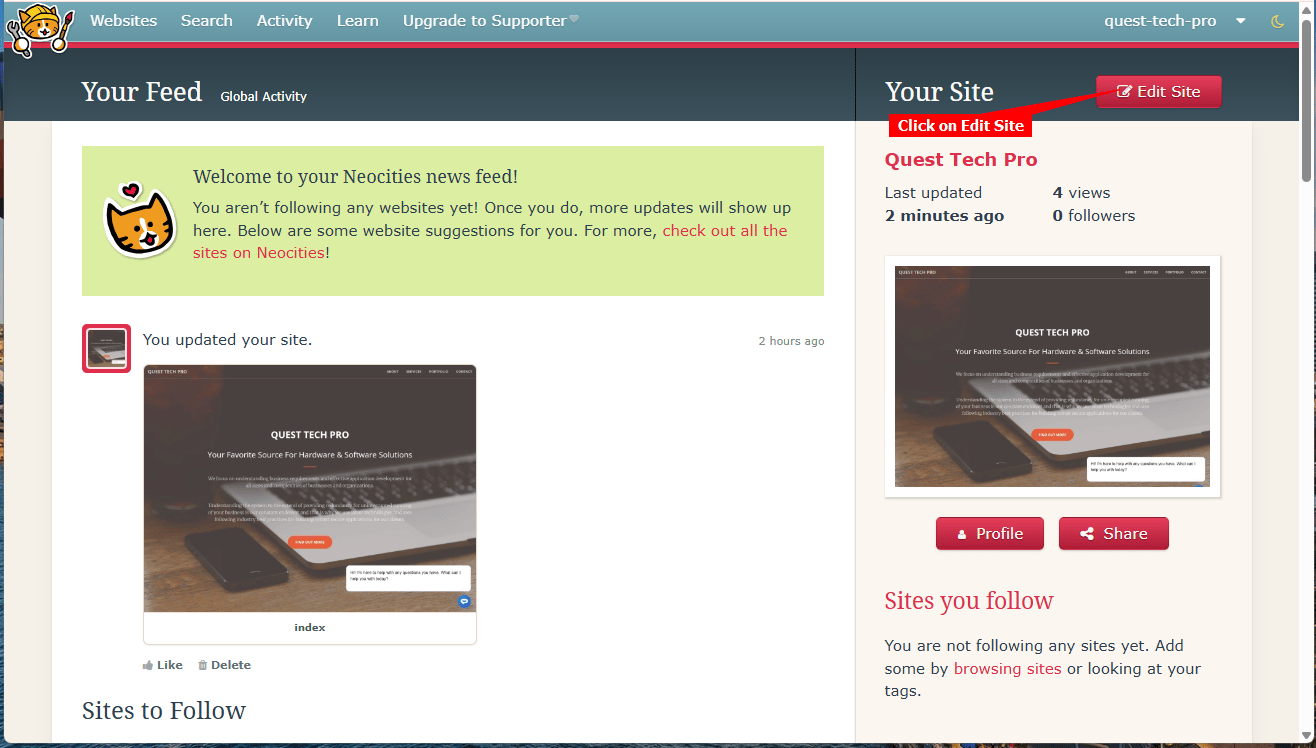 1-Neocities-Select-Edit-Site