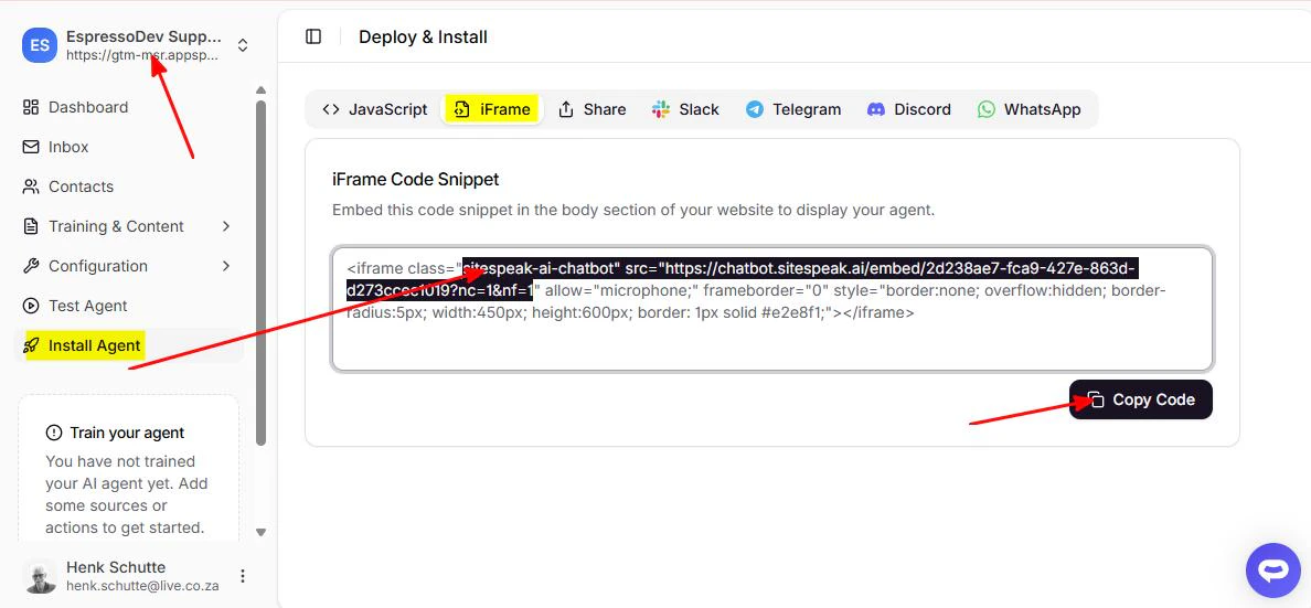 Copy iFrame Source URL