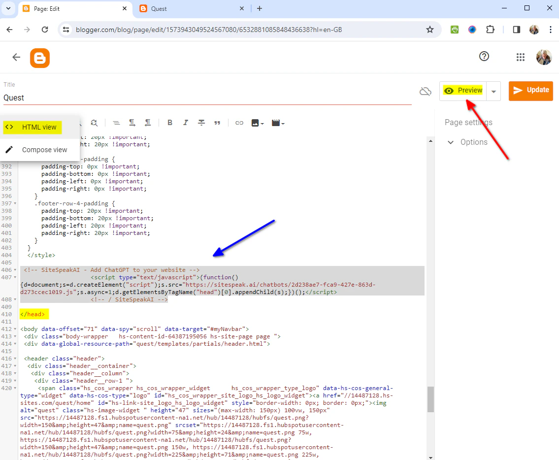 2 - Blogger - Insert snippet just above the head end tag.png