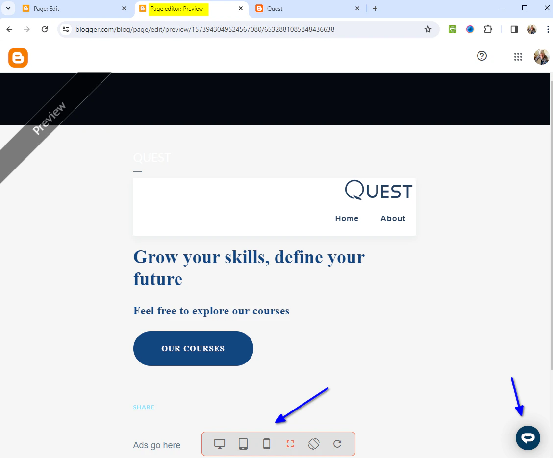 3 - Blogger - Preview allows viewing on different media sizes.png