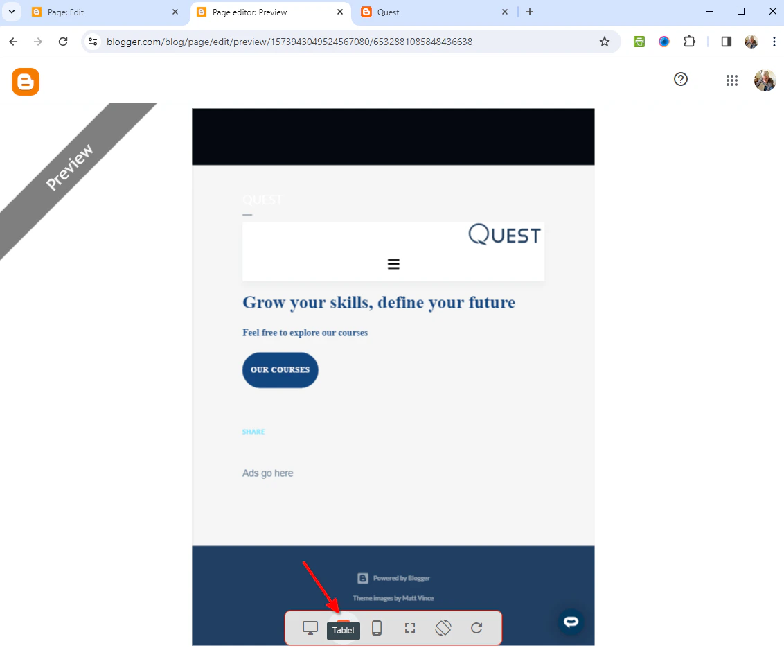 4 - Blogger - Preview viewing on a tablet.png