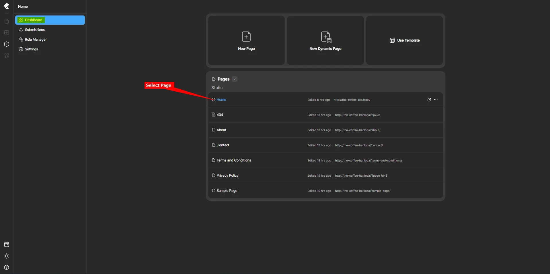 2-Kirki-Dashboard-Select-Page
