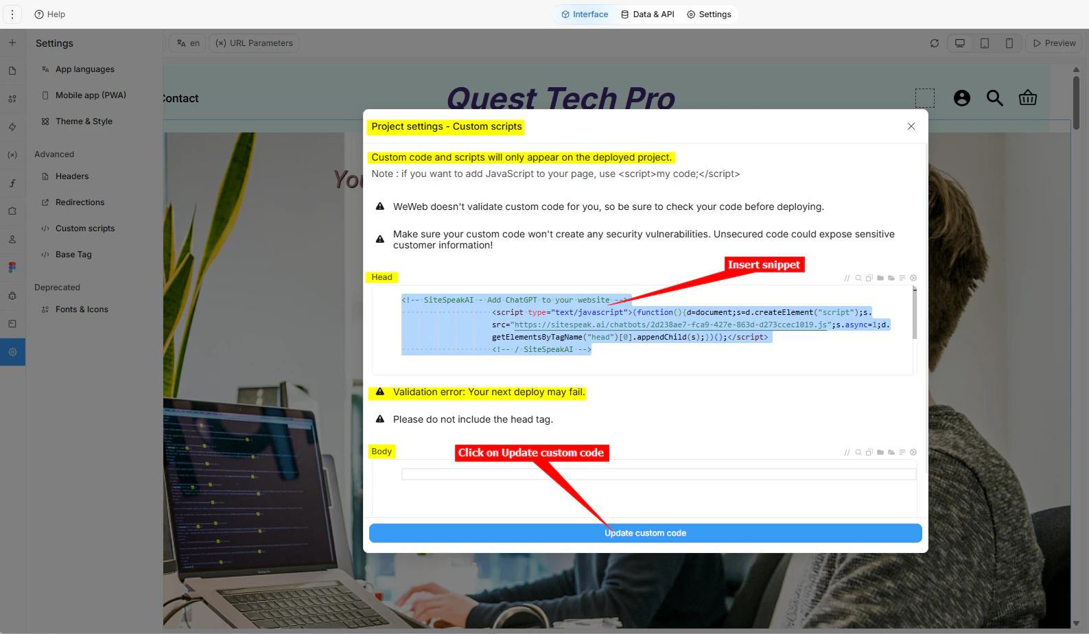4-WeWeb-Insert-snippet