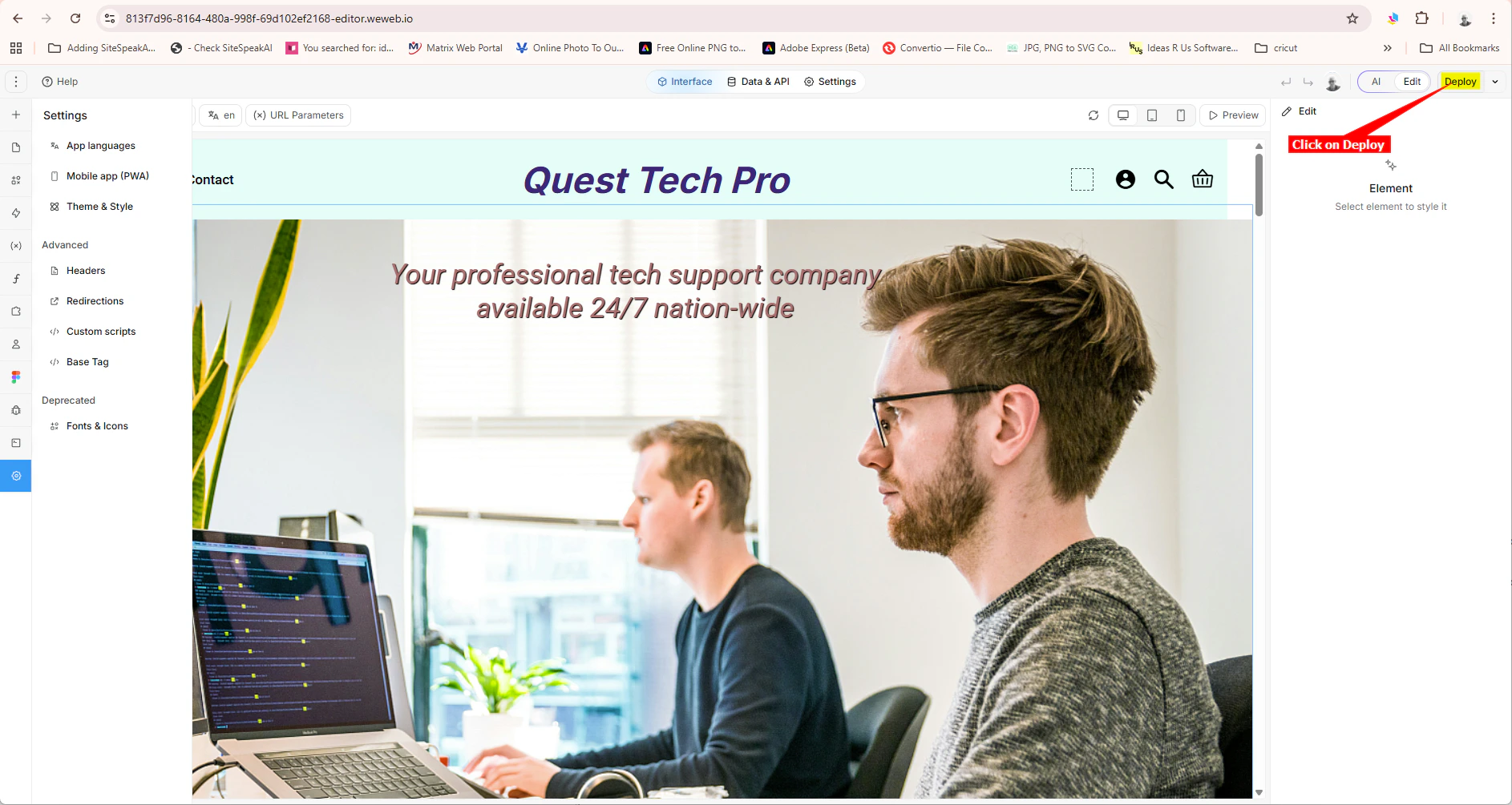 5-WeWeb-Click-on-Deploy