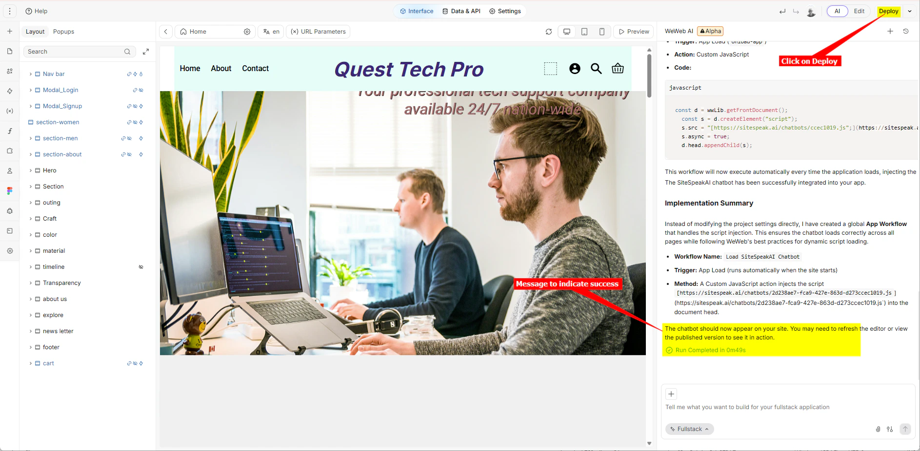 8-WeWeb-Click-on-Deploy-after-AI