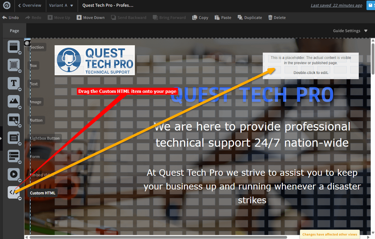3-Unbounce-Drag-Custom-HTML