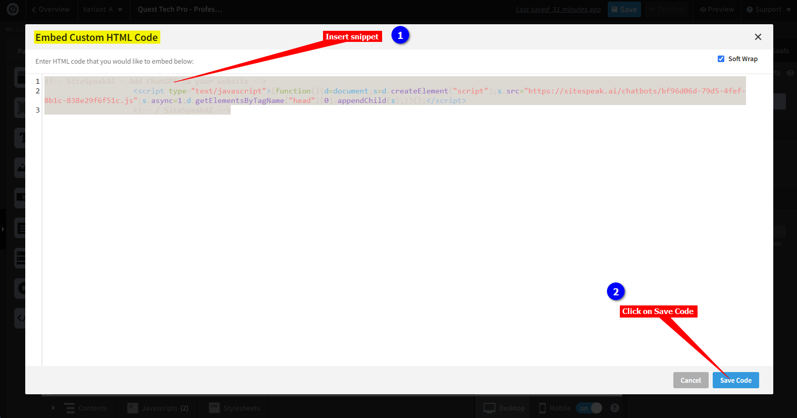 4-Unbounce-Insert-snippet-in-Embed-Custom-HTML