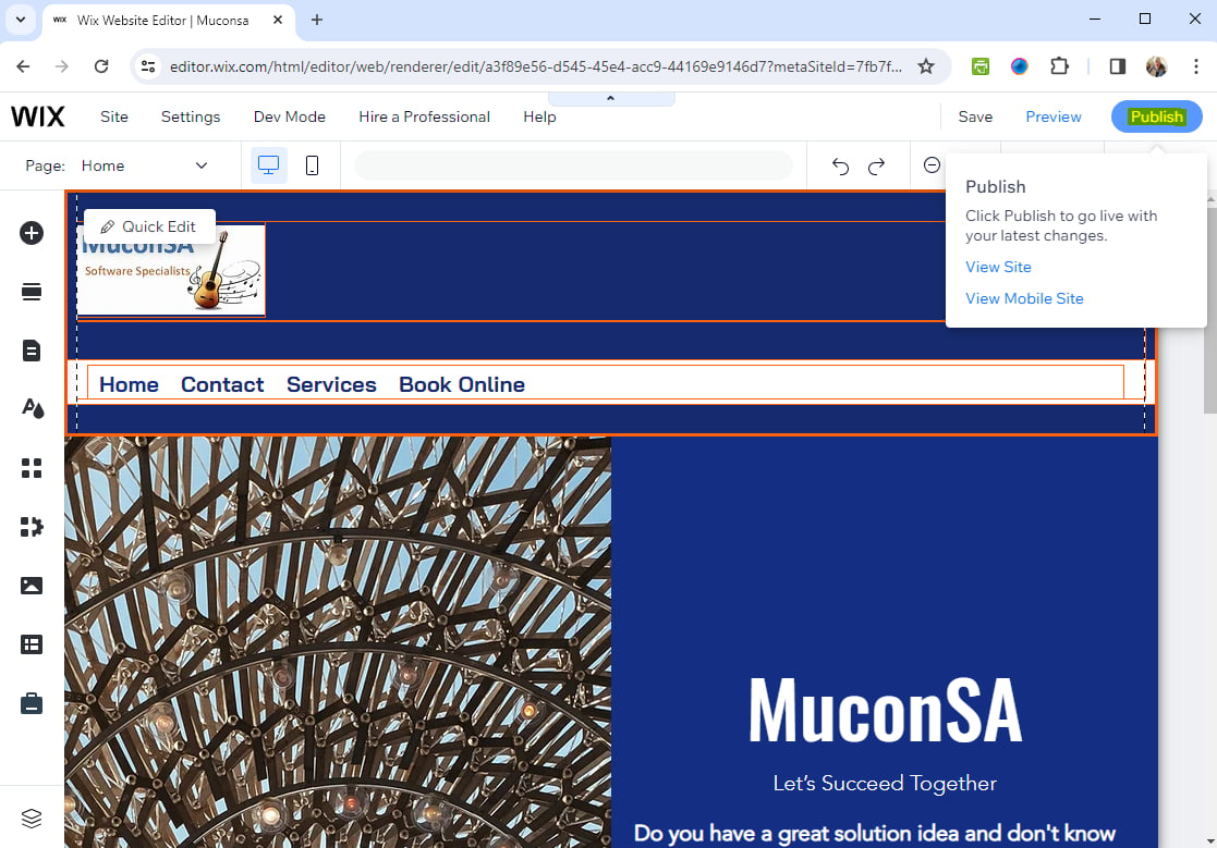 5-Wix-Publish-site
