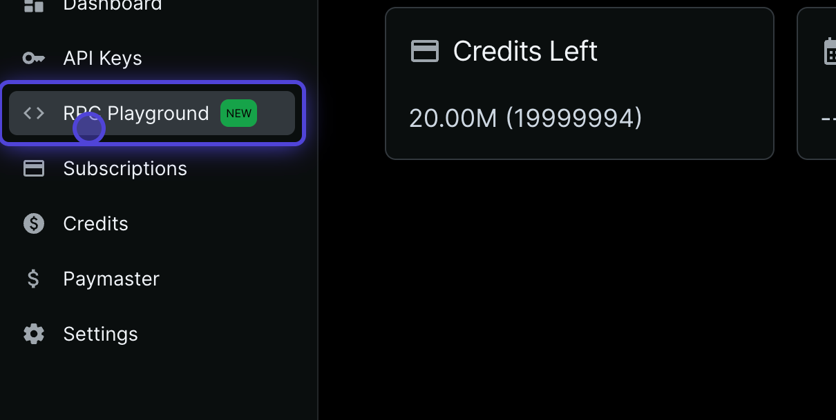 RPC Playground Dashboard