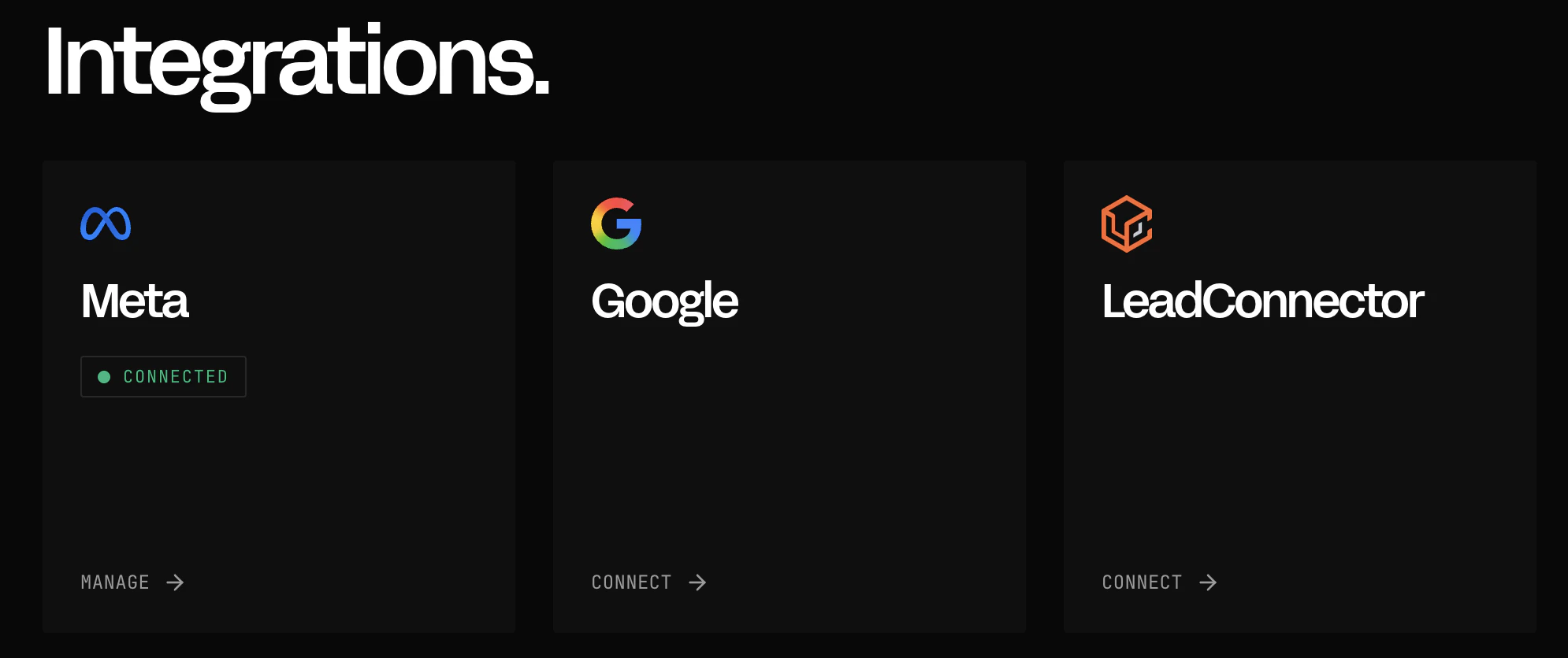 Manage Meta settings