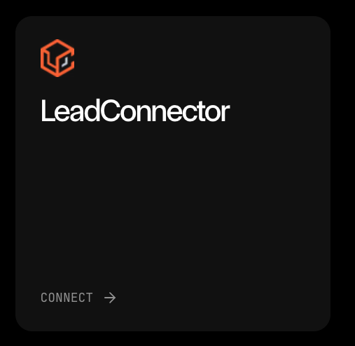 LeadConnector Login Screen