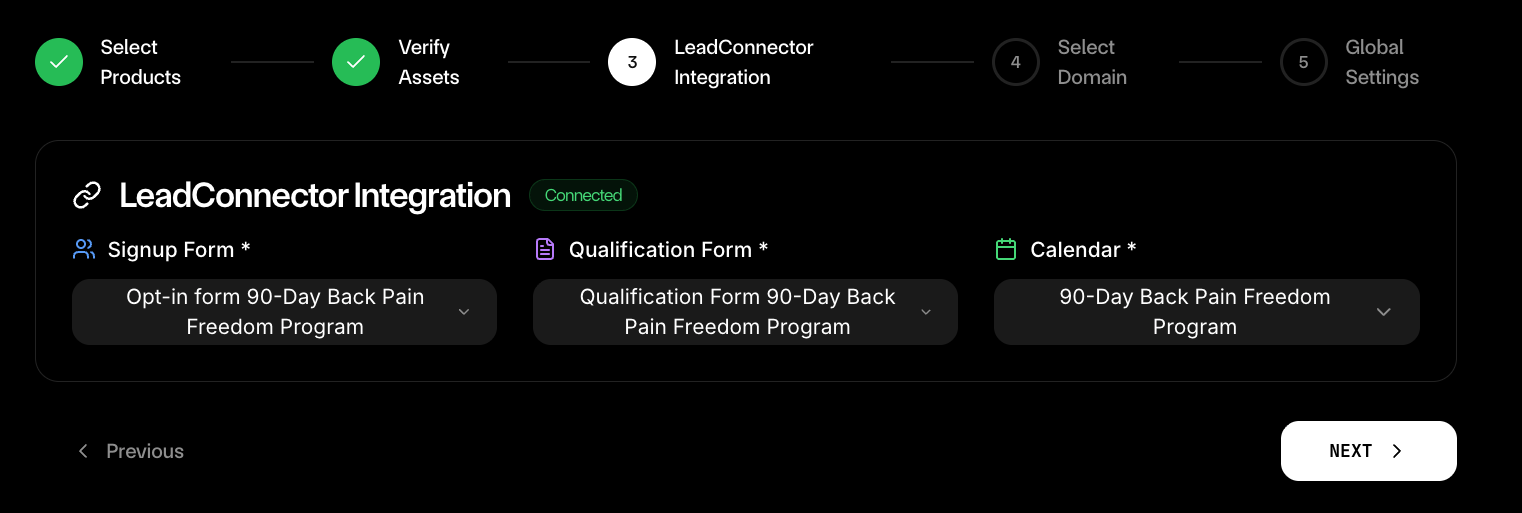 LeadConnector Integration Step 4