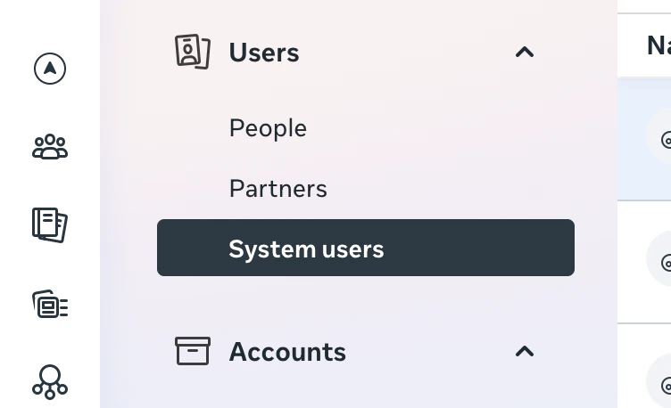 System Users Section