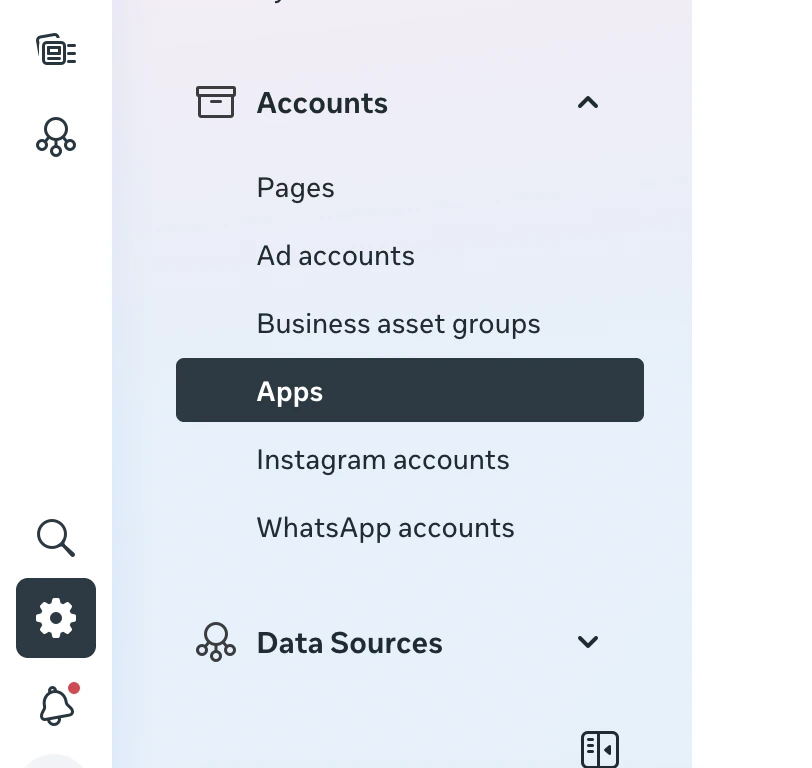 Create New App Option