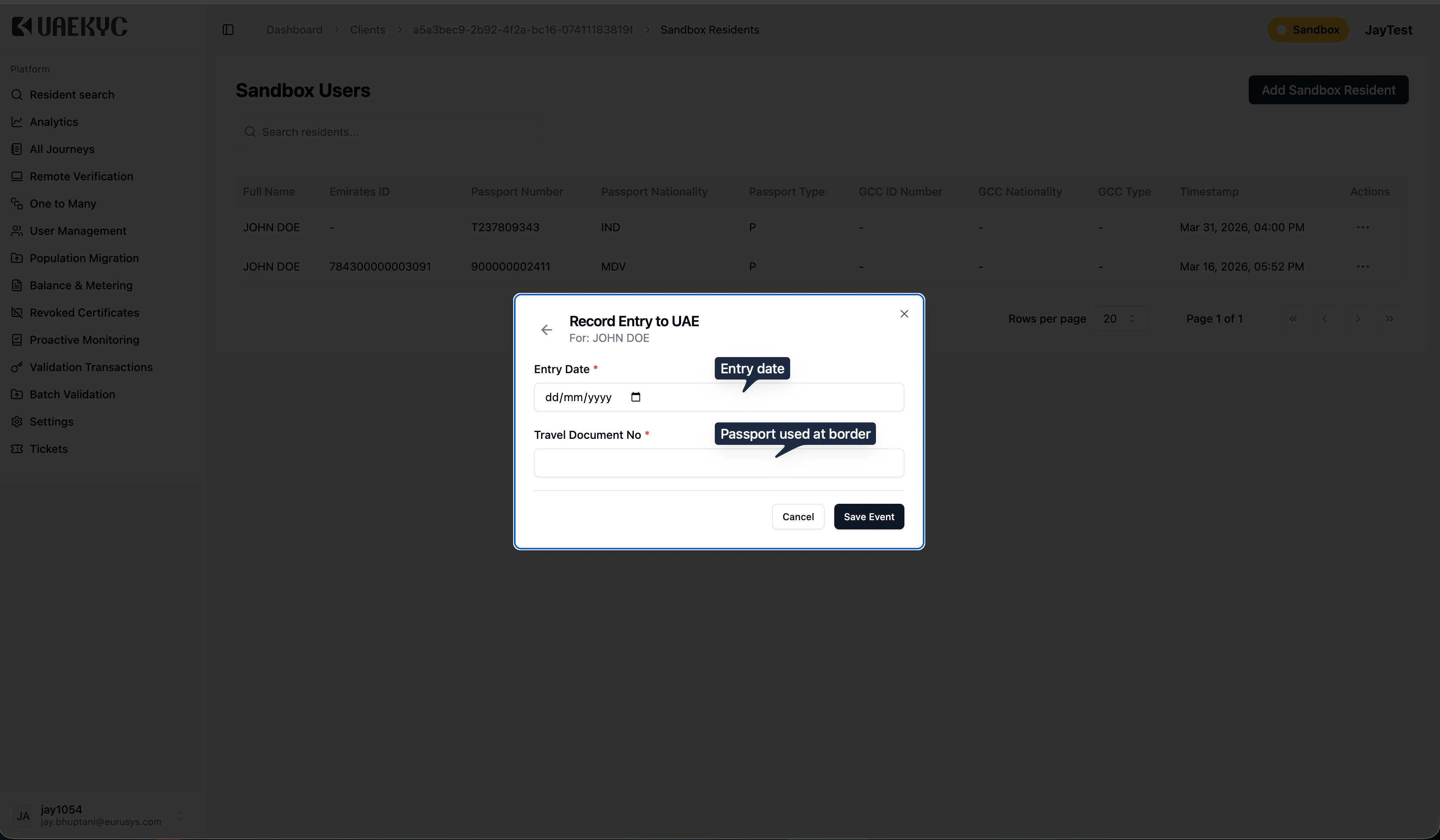 Fill event details and save