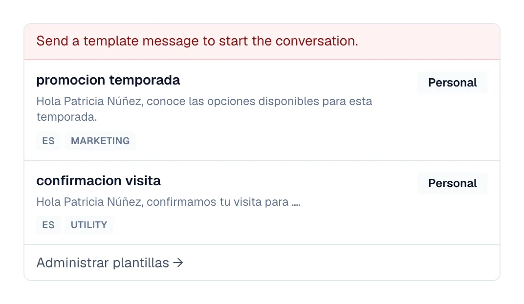 Notice that the customer has not written in over 24 hours, with the Take conversation and write button beside it.