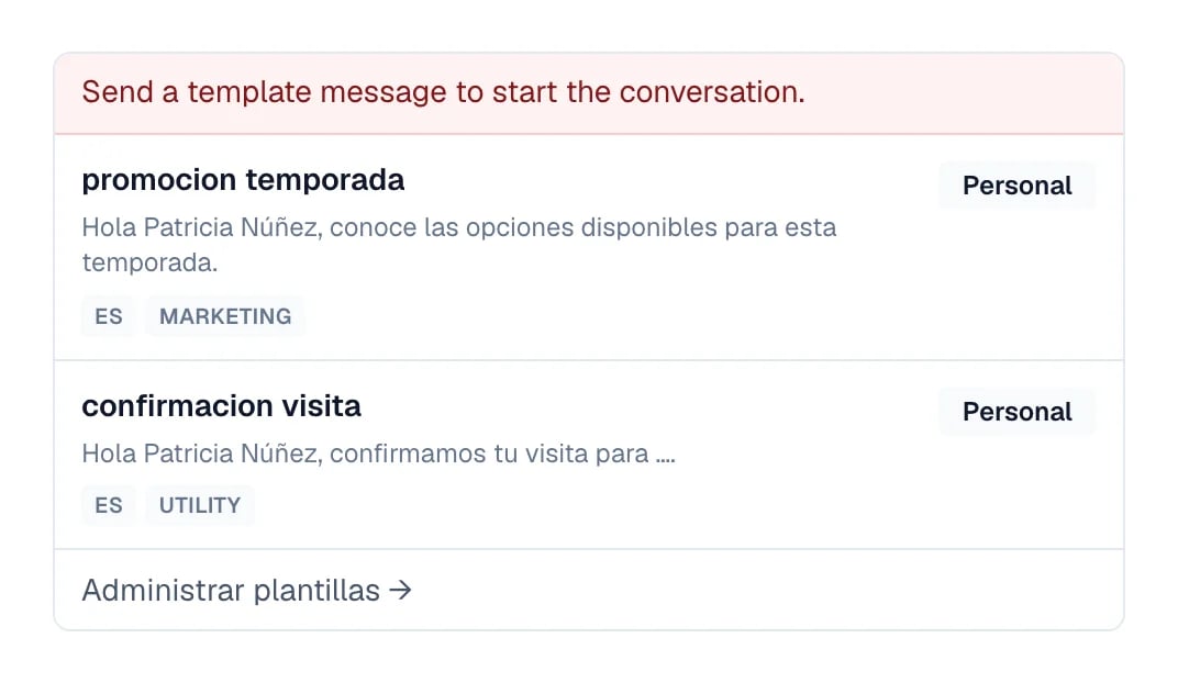 Notice that the customer has not written in over 24 hours, with the Take conversation and write button beside it.