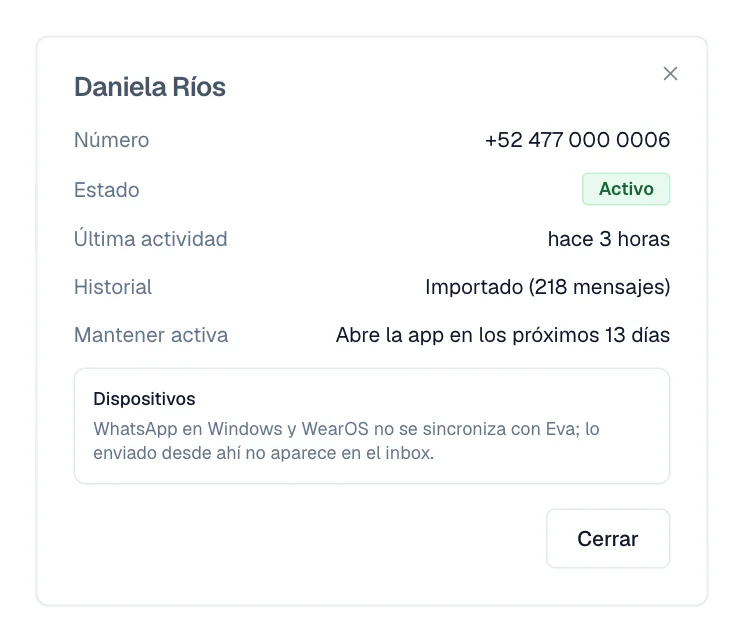 El campo Mantener activa pide abrir la app en los próximos 13 días.