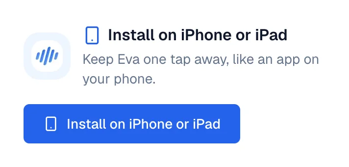 The install screen on an iPhone, with the Install on iPhone or iPad button.