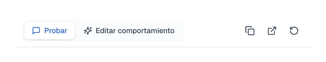Encabezado de la vista Probar con los controles para copiar el enlace, abrir otra pestaña y actualizar.