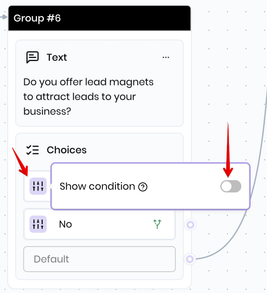 Choices Conditional Display Pn