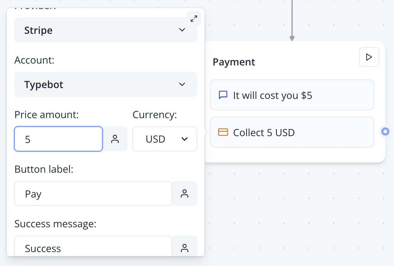 Payment input in flow