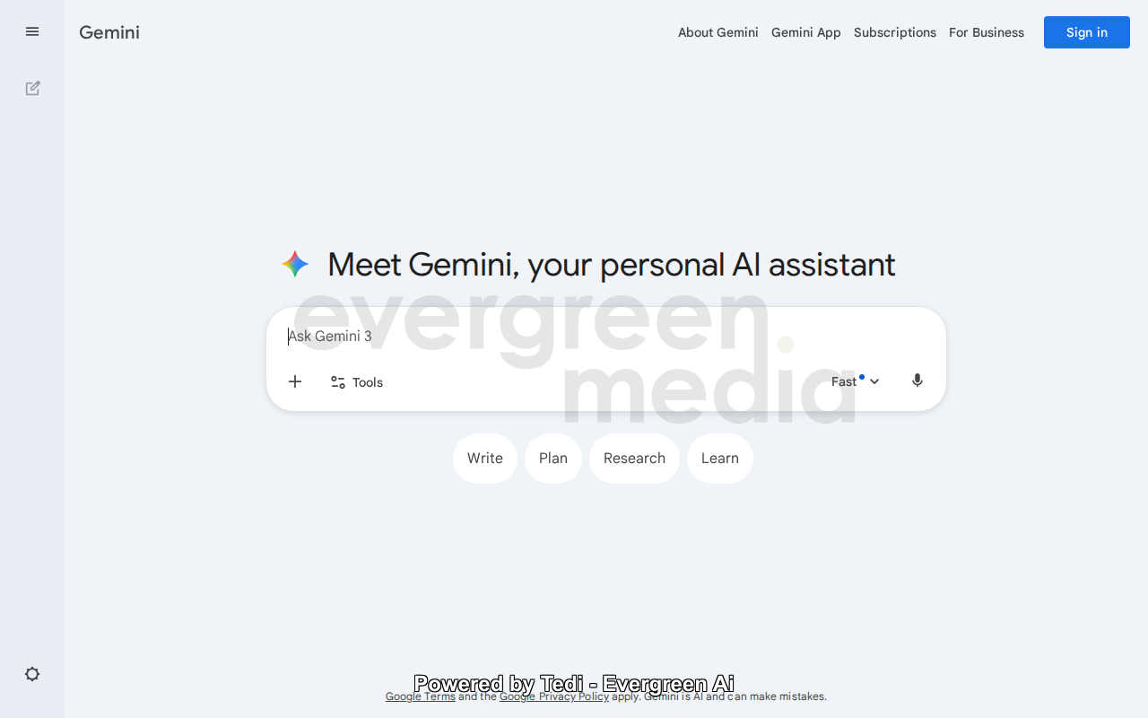 Gemini Tedi Browser Screenshot (before)