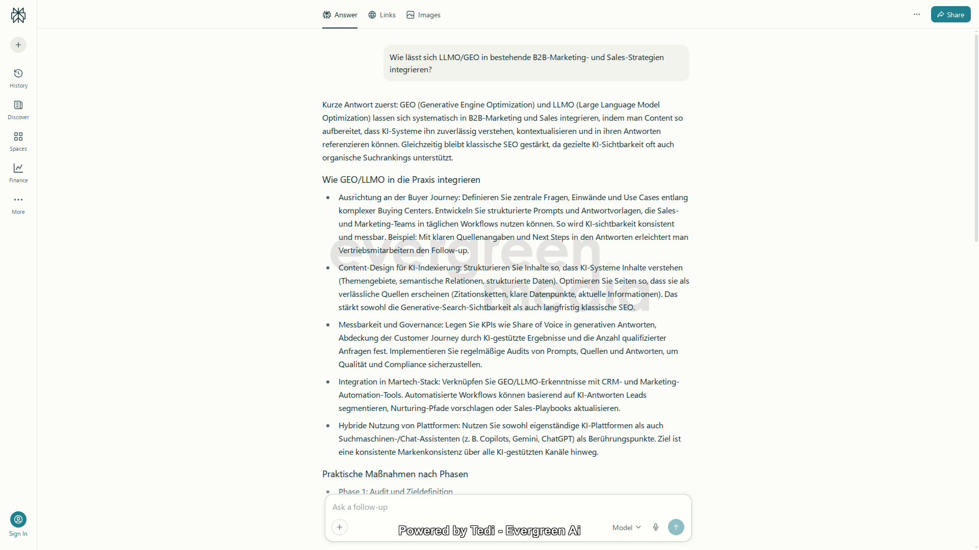 Perplexity Tedi Browser Screenshot example