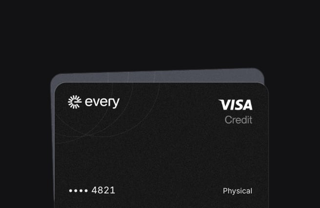 Every Visa Credit card ending in 4821, marked Physical, in front of a virtual debit card.
