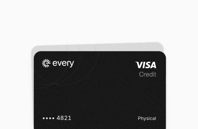 Every Visa Credit card ending in 4821, marked Physical, in front of a virtual debit card.