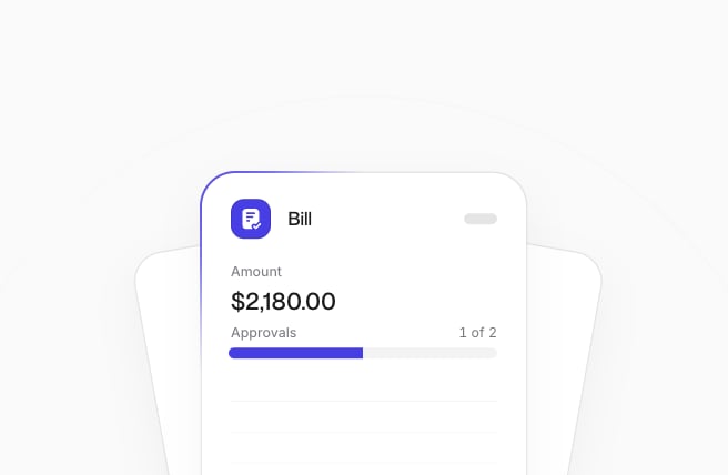 Bill for $2,180.00 with approvals at 1 of 2.
