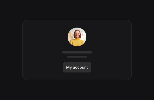 Signed-in account card with the employee's picture and a My account button.