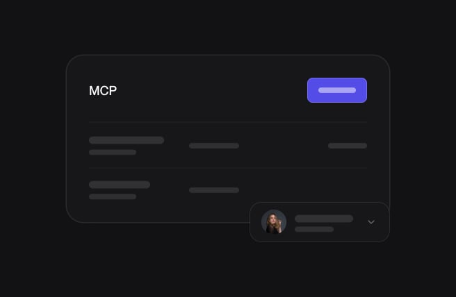MCP page with Create token and two tokens, with the employee's account row.