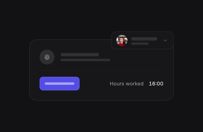 Time entry sheet with Submit for review and Hours worked, with the employee's account row.