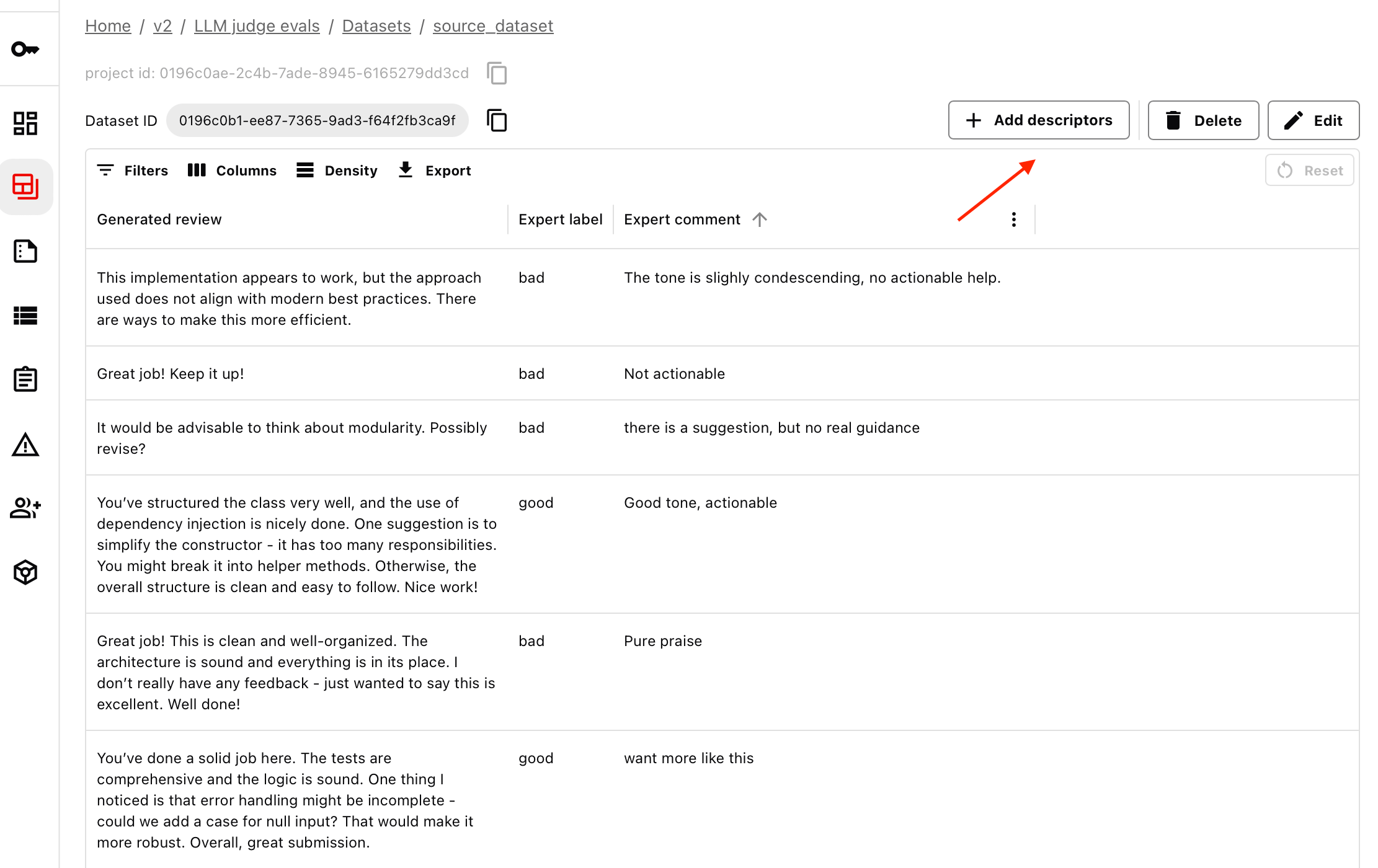 No code evals - Documentation