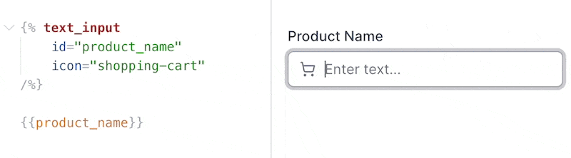 Text input component