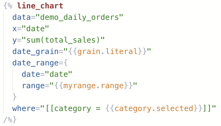 Use variables inside components