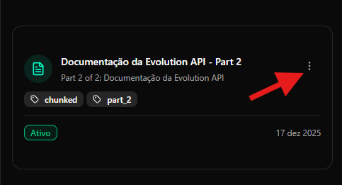 Editando entrada de conhecimento