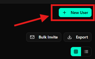 Botão Novo Usuário