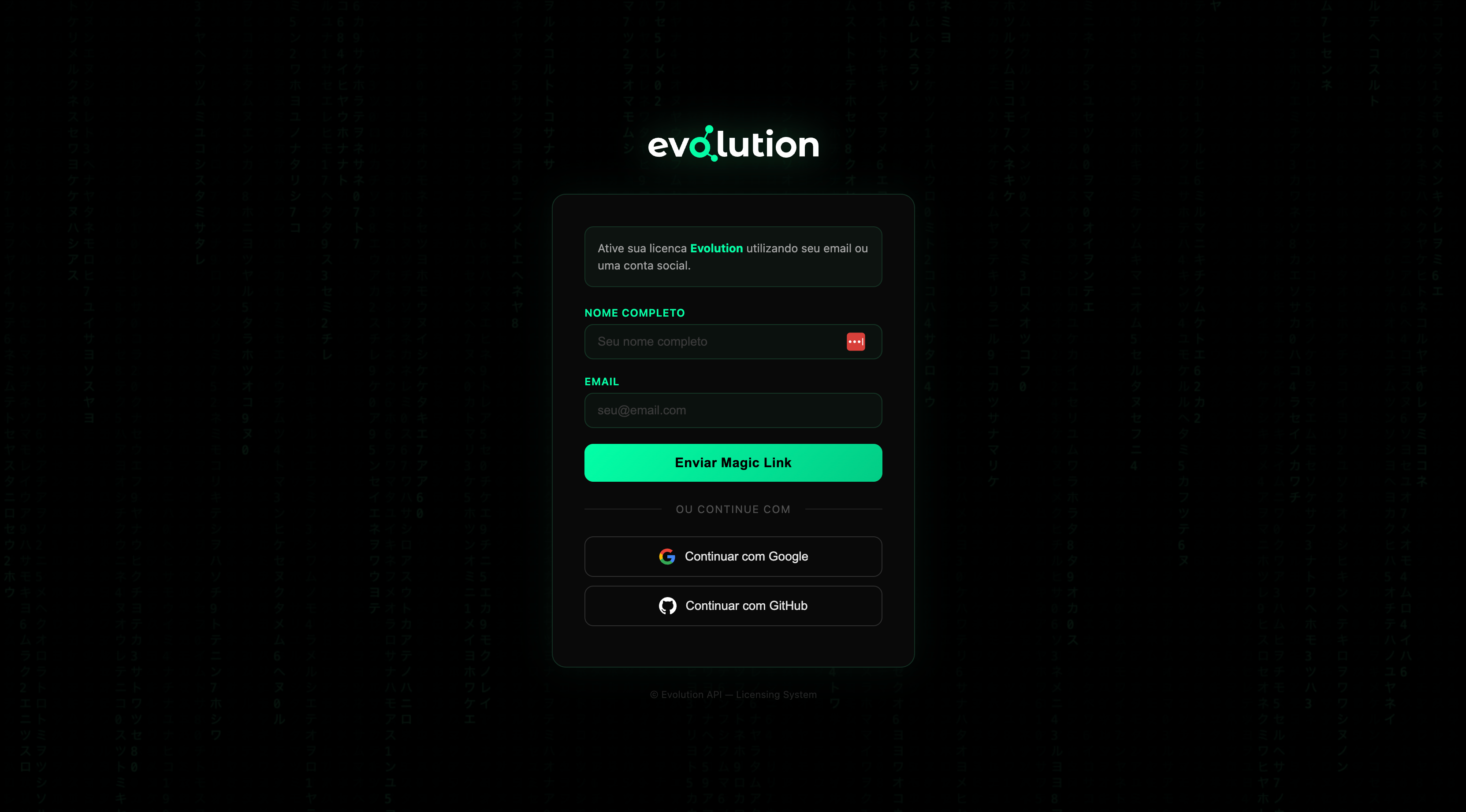 Configuração Inicial - Documentação do Evolution Foundation