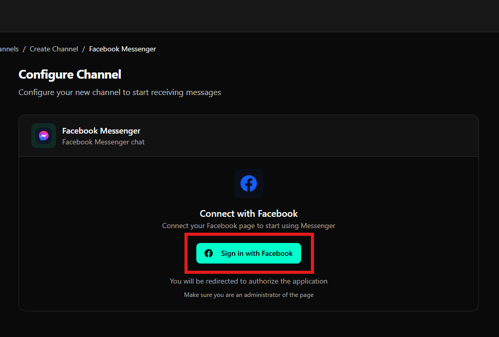 Connect with Facebook