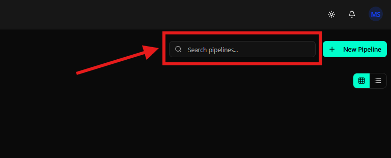 Busca de pipelines