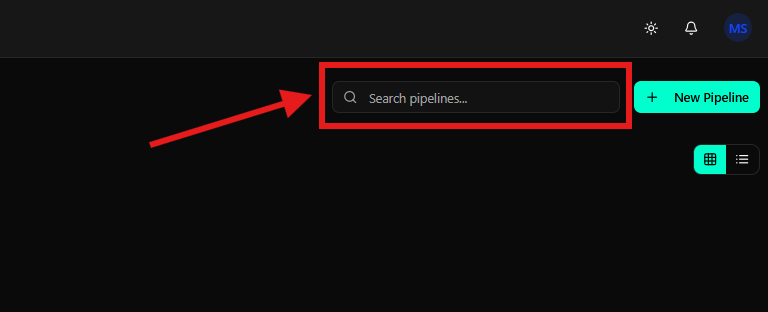Busca de pipelines