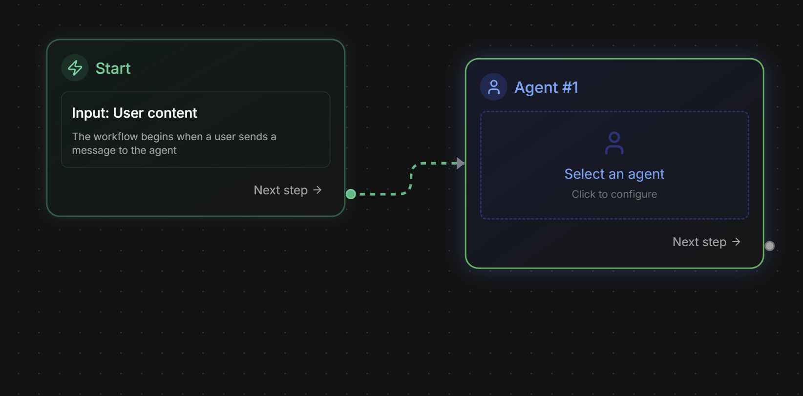Agent Node on Canvas